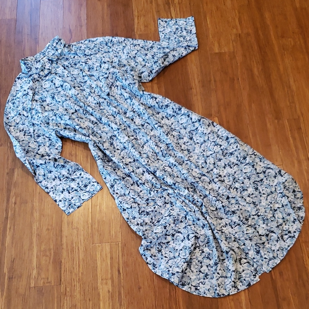 H&M Blue and White Patterned Dress